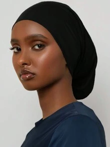 1 Peça lenço versátil de cor sólida, turbante, echarpe para mulheres, touca tubo elástica, sólida