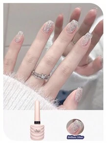 [10ML/Chai] 2024 Mùa Xuân Và Mùa Hè Làm Trắng Phổ Biến Long Lanh Làm Móng Tay Salon Gel Trị Liệu Bằng Ánh Sáng Kim Cương Đặc Biệt Gel Màu Bạc Lấp Lánh Sơn Móng Tay Ngâm Tắt LED Holiday Sparkle Nail Polish Gel Salon Chuyên Nghiệp Làm Móng Tay Tại Nhà DIY - Bạc - Xem 10