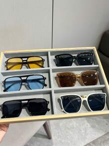 6pcs Square-Shaped High-Quality Men's Outdoor Street Shot Eyeglasses - Multicolor - View 4