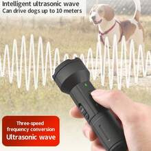 Ultrasonic Anti Barking Dog Deterrent Device With USB Charging, Flashlight And LED Training Lights - High Frequency Sound Waves To Stop Barking And Train Your Dog - Multicolor - View 4