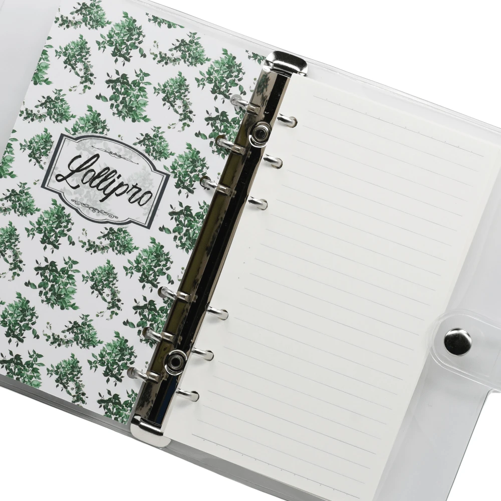 A6 Binder Writing Journal (19.5*12.5 Cm) 6 Ring Clear Planner Small A6