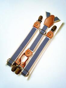 1 件男士棕色人字形 3 夹式吊带和背带适用于复古英伦风格防滑裤万圣节外出装婚礼派对和礼物万圣节配饰，万圣节服装秋冬配饰万圣节服装，适合青少年、青年、男士、休闲、户外、运动、度假、毕业礼物、生日、日常穿着