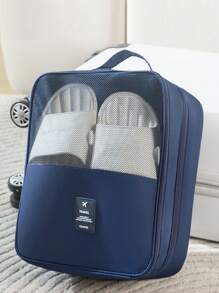 Outdoor Traveling Thick Layered Dust-Proof Portable 3-Compartment Shoe Storage Bag, Convenient Carry - Multicolor - View 15