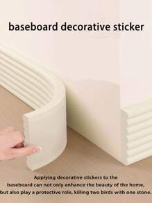 1PC2mAnti-Collision Sticker For Baseboard, Anti-Collision Decorative Sticker For Skirting Board, Multi-Functional Edge Protection Strip.