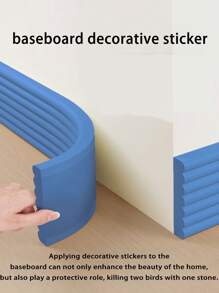 1PC2mAnti-Collision Sticker For Baseboard, Anti-Collision Decorative Sticker For Skirting Board, Multi-Functional Edge Protection Strip.