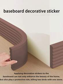1PC2mAnti-Collision Sticker For Baseboard, Anti-Collision Decorative Sticker For Skirting Board, Multi-Functional Edge Protection Strip.