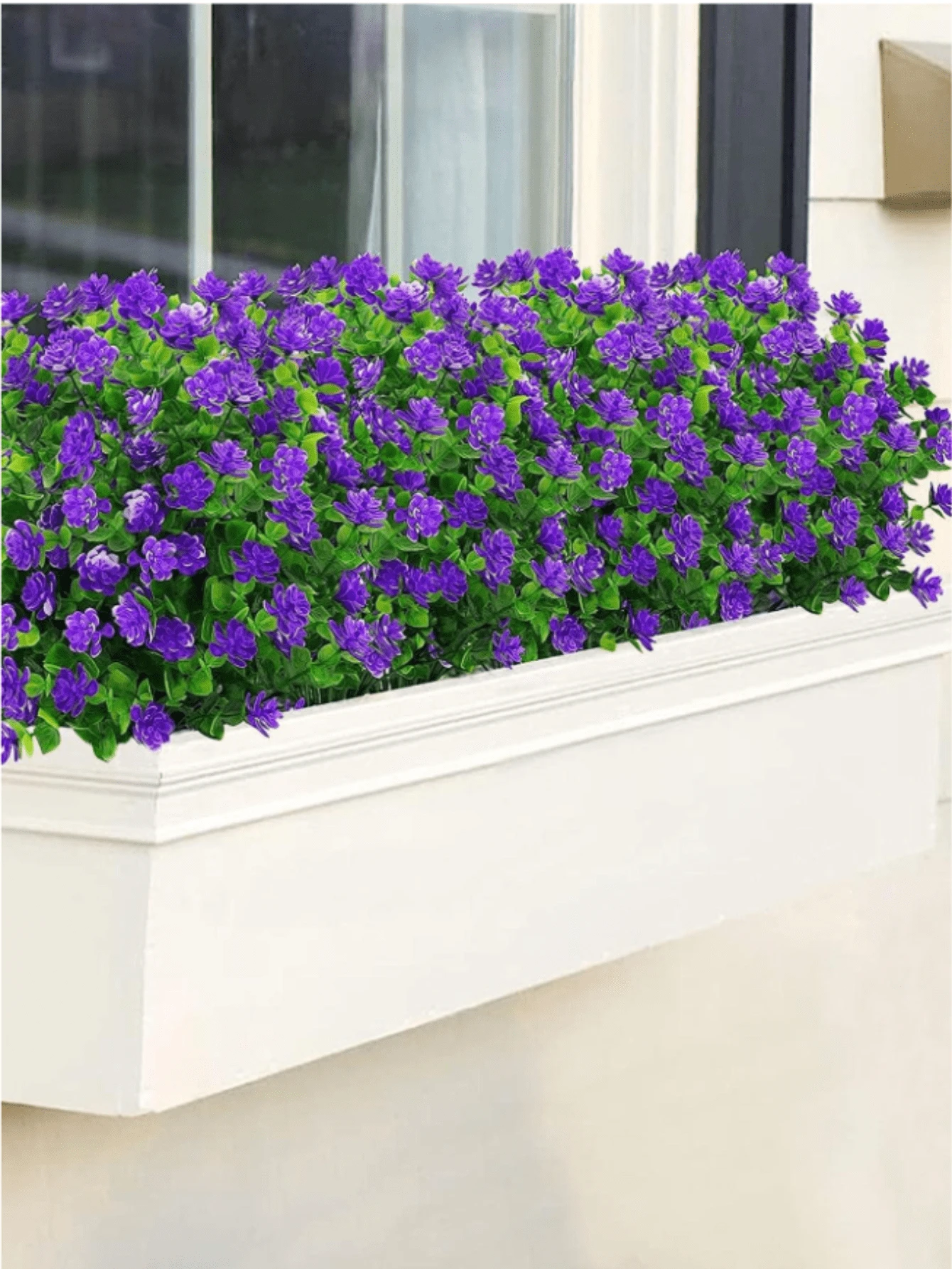 1pc/2 stuks kunstbloemen, nep buiten UV-bestendig buxus struiken kunst plastic groen planten voor buiten hangende plantenbak patio tuin bruiloft binnen huis keuken boerderij decor - Paars - Bekijken 1