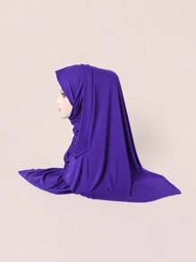 1pc Solid Color Modal Long Scarf Women Hijab, Classic All-Match Versatile Plain Headscarf - Multicolor - View 15