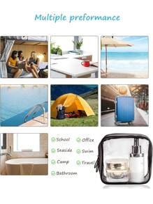 1 peça/2 peças Bolsa de Maquiagem Transparente, Bolsa de Lavagem Transparente, Nécessaire de Zíper Pequeno para Maquiagem, Bolsa de Cosméticos Pequena, Bolsa de Viagem para Maquiagem, Nécessaire de Higiene Pessoal, Bolsa para Itens Essenciais da Bolsa, Estojo Estético para Mulheres, Organizador de Viagem para Maquiagem e Higiene, Presentes de Armazenamento com Zíper, Acessórios, Bolsa de Maquiagem, Bolsa de Maquiagem, Bolsa de Maquiagem, Bolsa de Cosméticos, Organizador de Maquiagem, Viagem, Nécessaire de Maquiagem, Bolsa, Penteadeira, Nécessaire de Maquiagem, Itens Essenciais de Viagem, Bolsa, Acessórios de Penteadeira, Bolsa de Maquiagem Pequena, Nécessaire de Maquiagem, Bolsa de Cosméticos, Itens Essenciais de Viagem, Grande Capacidade, Bolsa de Maquiagem Grande, Presentes de Natal, Bolsa, Viagem, Presentes para Mulheres Itens Essenciais de Viagem, Bolsa, Clutch / Bolsa Pequena, Organizador de Maquiagem, Organizar Maquiagem, Bolsa, Suporte para Pincéis, Mini Bolsa, Bolsa de Grande C - Multicolorido - Visão 4