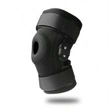 1pc Adjustable Hinged Knee Brace For Men And Women - Provides Support For Arthritis, Meniscus Tear, ACL, MCL, And Injury Recovery - Open Patella Design With Side Stabilizers - Plus Size Available - Black - View 12