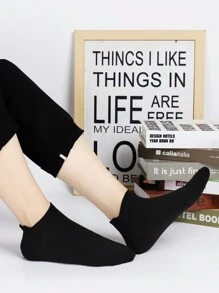 Hombres 10 Pares Calcetines Cortos Con Protección Para Los Oídos, Delgados Y Transpirables, Adecuados Para Primavera, Verano, Ropa Casual O Deportiva