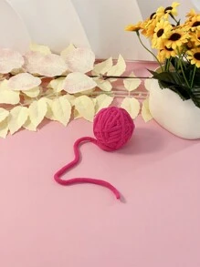 Juguete para mascotas para gatos, colorida bola de hilo tejida a mano con cascabel, solo para uso de mascotas