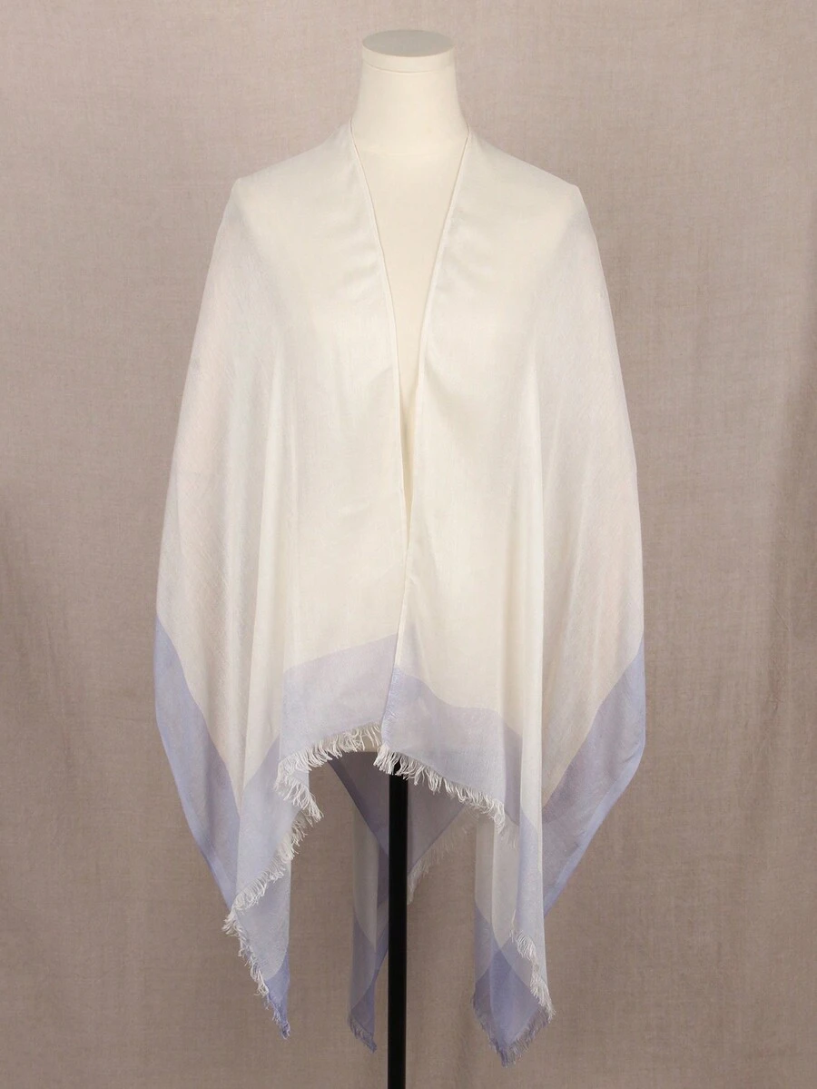 Women Summer Poncho Large Long Lightweight Modal Shawl Wrap - Multicolor - View 1