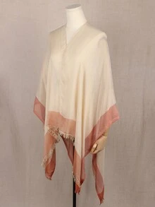 Women Summer Poncho Large Long Lightweight Modal Shawl Wrap - Multicolor - View 4