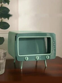 1 pièce Boîte à mouchoirs en plastique en forme de télévision (couleur et style aléatoire, taille universelle) - Multicolore - Voir 2
