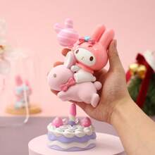 Miniso Sanrio Characters My Melody Figure Sweet Party Series Model Toy Collection Decoration Desktop Ornament - Rose Red - View 9