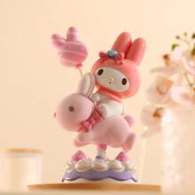 Miniso Sanrio Characters My Melody Figure Sweet Party Series Model Toy Collection Decoration Desktop Ornament - Rose Red - View 3