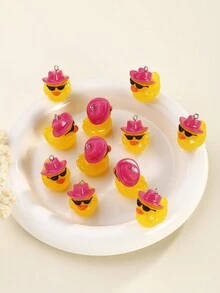 可愛卡通時尚鴨子形太陽眼鏡飾品，DIY鑰匙扣/耳環/項鍊材料 - 彩色 - 查看 8