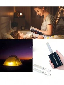 1 Stück tragbare 8 LED USB Hausdekor Nachtlicht, kleiner LED Licht Stick mit 8 LED Lampe, geeignet für Kinderbettkante Beleuchtung, Outdoor-Aktivität Beleuchtung, Camping Zelt Nachtbeleuchtung, tragbar zum Mitnehmen, Leselicht, Raumdekoration Atmosphäre Licht, Schlafzimmer Dekor Nachtlicht
