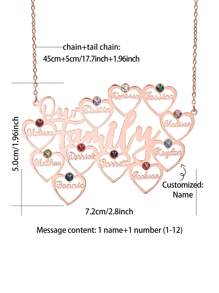 Tùy chỉnh Cá nhân hóa Các thành viên trong gia đình của chúng tôi Vòng cổ nhiều tên bằng tiếng Anh, Quà tặng Ngày của Cha, Quà tặng Ngày của Mẹ, Lễ kỷ niệm, Sinh nhật, Ngày lễ tình nhân, Giáng sinh, Quà tặng Gia đình Cao cấp cho Bạn bè, Bạn cùng lớp, Lễ tốt nghiệp - Hoa hồng vàng - Xem 16