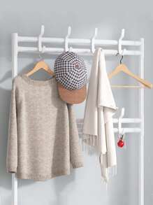 Shoe Rack For Closet, Shoe Organizer With Hat, Coat Rack, Entryway Shelf For Storage Bathroom Shelf - Beige - View 5