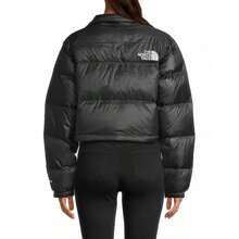 The North Face Nuptse Cropped Down Coat - Black - View 6