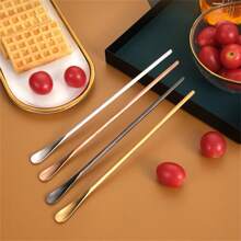 2/4 件装长柄不锈钢咖啡和浓缩咖啡勺 - 非常适合搅拌、调味和盛放冰茶 - 厨房用品、厨房、圣诞礼物 - 彩色 - 查看 7