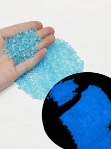100/1000pcs Luminous Stones, Resin Glow In The Dark Rocks For Halloween Decor, Micro Landscape, Bonsai Decor, Pathway, Aquarium, Lawn, Yard, Home DIY Decor,Fall Decor - Blue - View 13