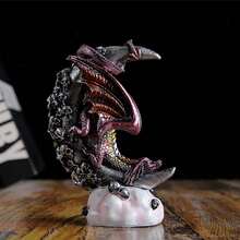 1 Peça Coroa do Dragão à Luz da Lua, Enfeite Decorativo de Resina para Janela, Sala de Estar, Escritório, Estante, Suporte de TV, Porta, Obra de Arte Criativa - preto roxo - Visão 2