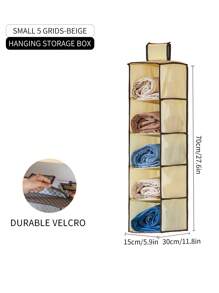 1pc 10-Tier Hanging Wardrobe Storage Box, Wardrobe Hanging Hook, Multi-Layer Hanging Storage Bag, Can Be Used To Store Bags, Hats, Underwear, Etc. Handmade Measurement May Have Slight Errors. - Multicolor - View 13