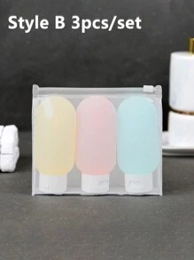 Set de bouteilles de voyage en silicone souples et rechargeables - étanches et compressibles pour le shampooing, les lotions et les articles de toilette - parfait pour les bagages cabine et les déplacements, set de bouteilles de voyage, contenants cosmétiques vides rechargeables pour shampooing, gel douche, bouteilles de voyage pour lotions, sous-bouteilles compressibles de 60 ml, essentiels de voyage, vacances, fournitures scolaires - Multicolore - Voir 8