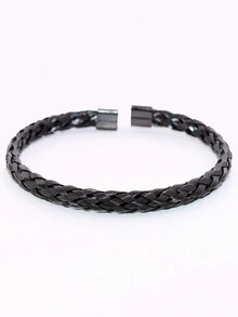 1 Đồng Hồ Thép Không Gỉ Xoắn Vòng Đeo Tay Cho Người Đàn Ông Và Phụ Nữ Ngày Cha Tặng Vòng Bít Lắc Tay Cho Bố - Cổ tay áo - Xem 12