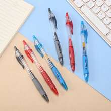 1 Set Of 10pcs 0.5mm Retractable Ballpoint Pens Suitable For School And Office Use Back To School