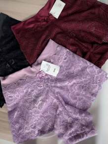 Kit 5 Calcinha Caleçon Renda Feminino Calesson Shortinho Lingerie Calçolas