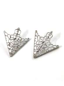 2 pièces Épingles vintage creuses en forme de col en V unisexe, accessoire de mode convenant pour un port quotidien et les fêtes