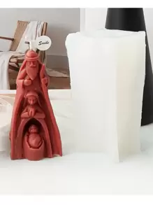 Maagd Maria Kaars Siliconen Mal Trio Maria En Jezus Geboren Geboorte Scène Portret Beeld Heilige Familie Van Maagd Jezus Woondecoratie