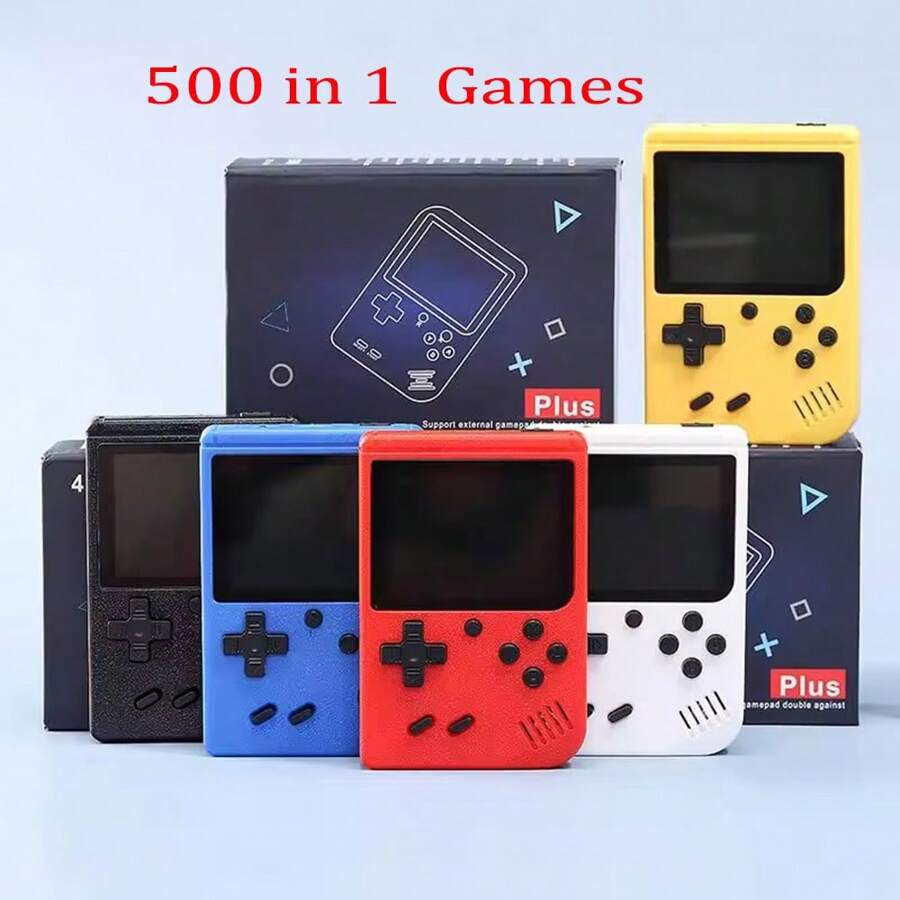 Consola de videojuegos retro con 500 juegos en 1, pantalla de 3.0 pulgadas, 8 bits, mini jugador portátil de bolsillo
