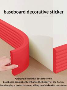 1PC2mAnti-Collision Sticker For Baseboard, Anti-Collision Decorative Sticker For Skirting Board, Multi-Functional Edge Protection Strip.