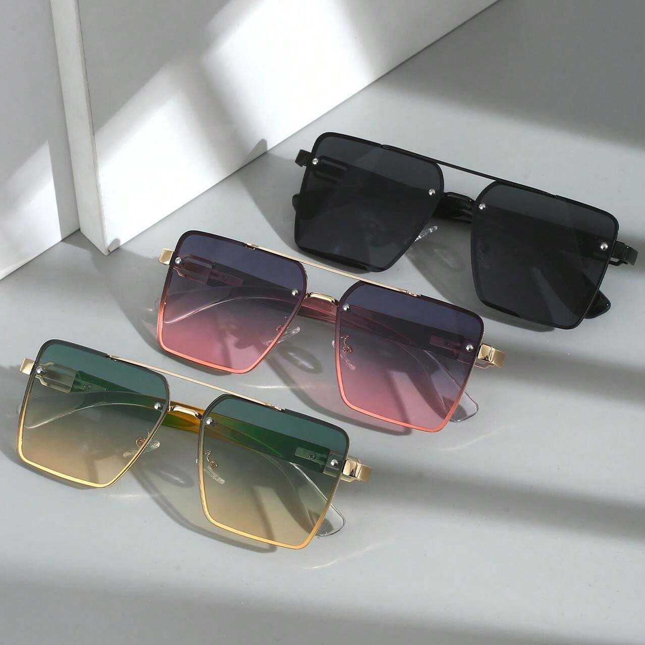 Lunettes De Soleil Marguerites OAOSDH – Lot De 2, Jaune Et Rose, 9,5x17 Cm, Accessoires Photo Et Fête