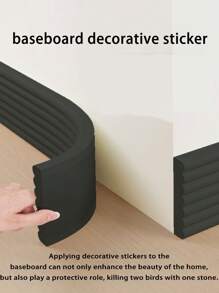 1PC2mAnti-Collision Sticker For Baseboard, Anti-Collision Decorative Sticker For Skirting Board, Multi-Functional Edge Protection Strip.