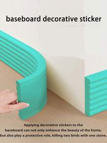 1PC2mAnti-Collision Sticker For Baseboard, Anti-Collision Decorative Sticker For Skirting Board, Multi-Functional Edge Protection Strip.