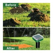 4x Solar Mole Repeller Vole Repeller Mole Trap Mouse Repellent Without Chemicals Waterproof And UV-Resistant 26 X 6 Cm (H X D) Prevent Moles, Mice, Rodents, Field Mice And Shrews - Black - View 8