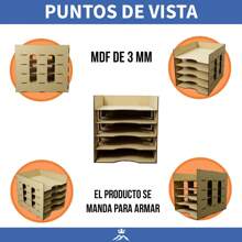 Organizador Archivero Para Hojas Tamaño Carta 5 Entrepaños - Beis - Ver 3
