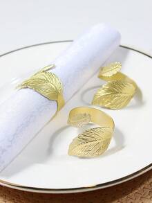 6入組優雅金屬餐巾環（銀杏葉、花卉、蜻蜓、葉子），適用於生日、婚禮、感恩節、聖誕節、復活節、萬聖節、宴會、自助餐桌的裝飾 - 彩色 - 查看 31