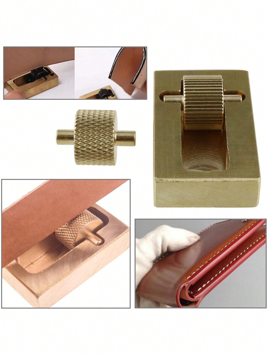 Leather Painting Box LUORNG 40x25x10mm Brass Leather Edge Roller Oil