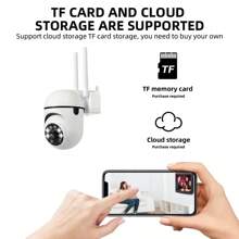 1 pièce Caméra HD 1080P 8MP 5MP, double fréquence 2,4G+5G WiFi et configuration WiFi 2,4G en option, caméra extérieure/intérieure sans fil, caméra de surveillance, caméra PTZ, caméra PTZ extérieure/intérieure intelligente