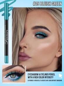 Misslyn Waterproof Colored Eyeliner Pencil, Long-Lasting Color, Smooth & Creamy Texture, Available In Matte, Pearl, And Glitter Finishes, Easy To Create Bold & Precise Lines, Can Be Sharpened With A Pencil Sharpener, Smudge-Proof, Waterproof, Long-Lasting, Sweat-Resistant - 25 shimmer Green - 查看 6