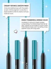 Misslyn Waterproof Colored Eyeliner Pencil, Long-Lasting Color, Smooth & Creamy Texture, Available In Matte, Pearl, And Glitter Finishes, Easy To Create Bold & Precise Lines, Can Be Sharpened With A Pencil Sharpener, Smudge-Proof, Waterproof, Long-Lasting, Sweat-Resistant - 25 shimmer Green - 查看 5