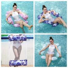 Pool Floats Adult Size Floats For Swimming Pool Chair Floats Water Hammock Inflatable Pool Floats Pool Hammock Floats For Adults Pool Lounge Floating Chair For Pool Beach Ocean Lake 1 Pack - Pink - View 4