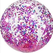 Inflatable Heart Design Swimming Ring Red And 20 Inch Inflatable Glitter Beach Ball -Friendly PVC For Bachelorette Party, Swim Tube Rings, River Lake Beach Floaty - Multicolor - View 5